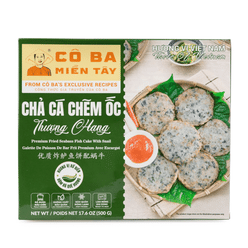 Co Ba Mien Tay Premium Fried Seabass Fish Cake With Snail, Frozen 17.6 oz