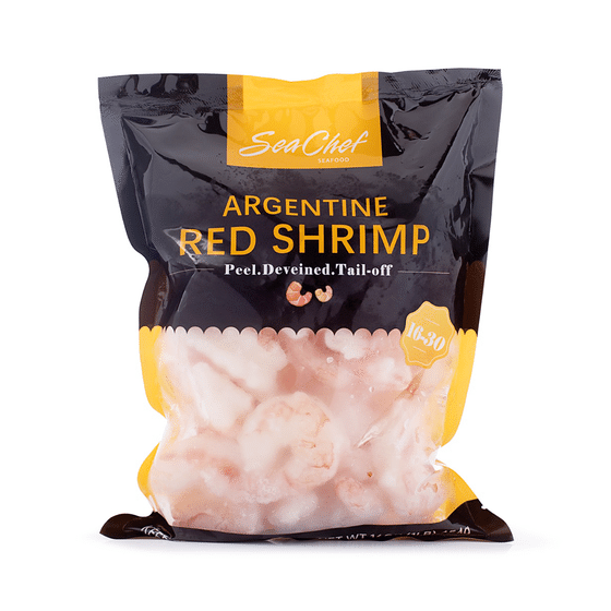 weee_seafood_Wild Argentine Red Shrimp, Peeled and Deveined 16-30ct, Frozen 1 lb