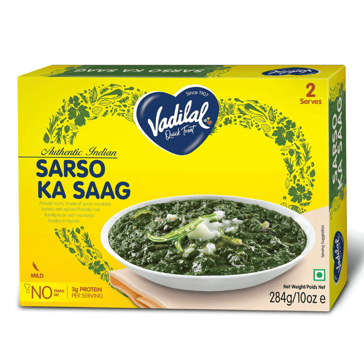 Vadilal サルソン・カ・サグ（かしら菜のカレー） 284 グラム