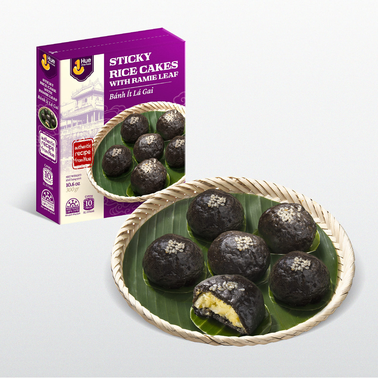 Hue One Food 냉동 라미 잎 찹쌀떡 300 그램