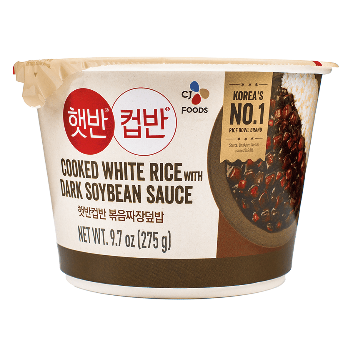 CJ Foods 햇반 컵반 볶음짜장덮밥 9.7 온스*18 팩