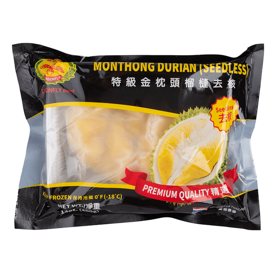 weee_frozen_Dragonfly Premium Quality Durian Meat (Seedless), Frozen 14 oz