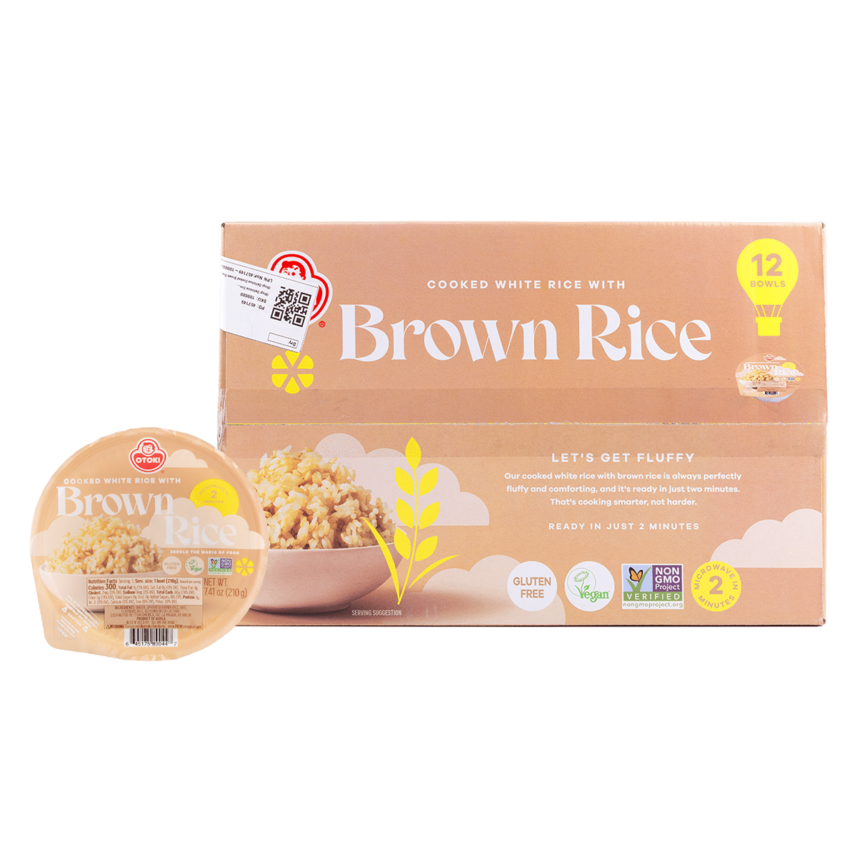 OtoKi Delicious Cooked Brown Rice 7.41 oz*12 boxes