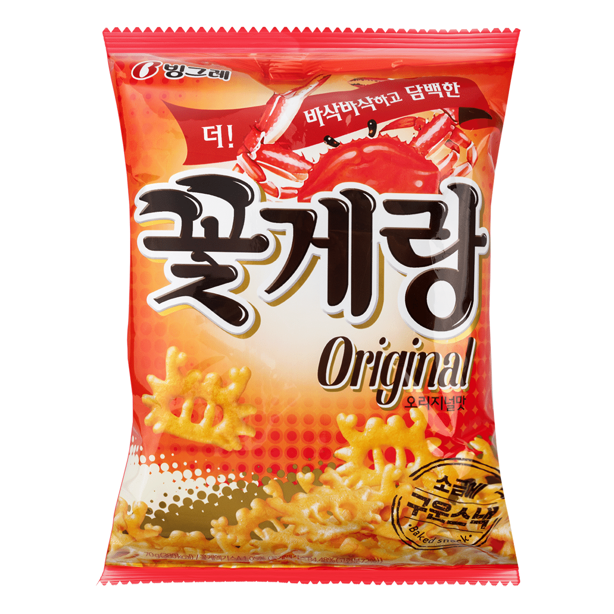 Binggrae Crab Shape Snack, Regular 70 g