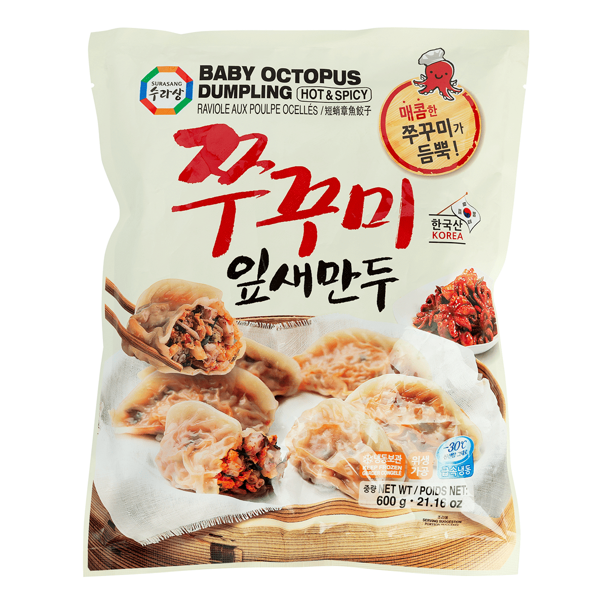 수라상 쭈꾸미 잎새만두 21.16 온스