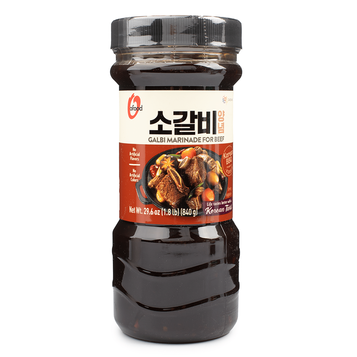 청정원 한국식 BBQ 소갈비양념 840 그램*12 팩