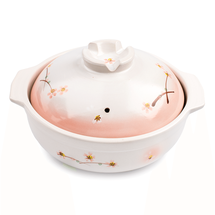 Get Pearl Japan Donabe Clay Pot Sakura Biyori Size 8 1 each