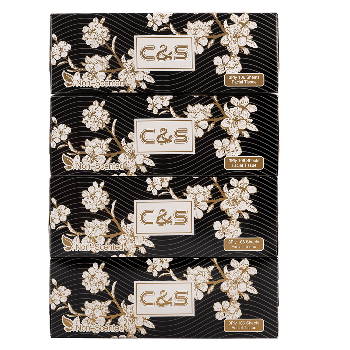 C&S กระดาษทิชชู่กล่อง 3 ชั้น 106 แผ่น 1 each