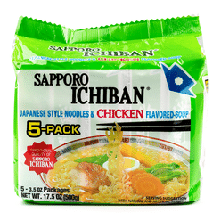 Sapporo Ichiban Instant Noodle Chicken Flavor 5pk 17.5 oz*6 pack