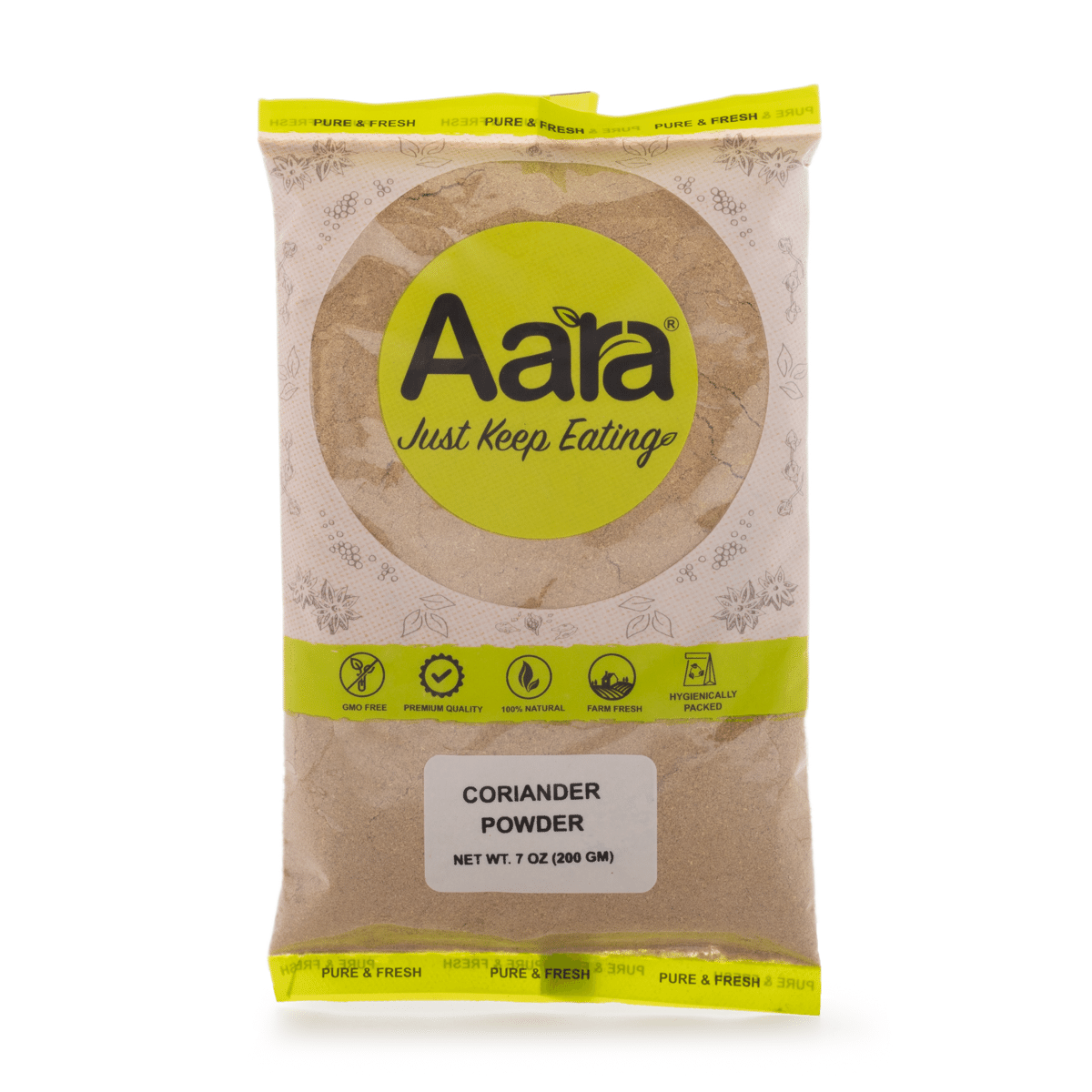 Polvo de Cilantro (Dhania) Aara 200 g