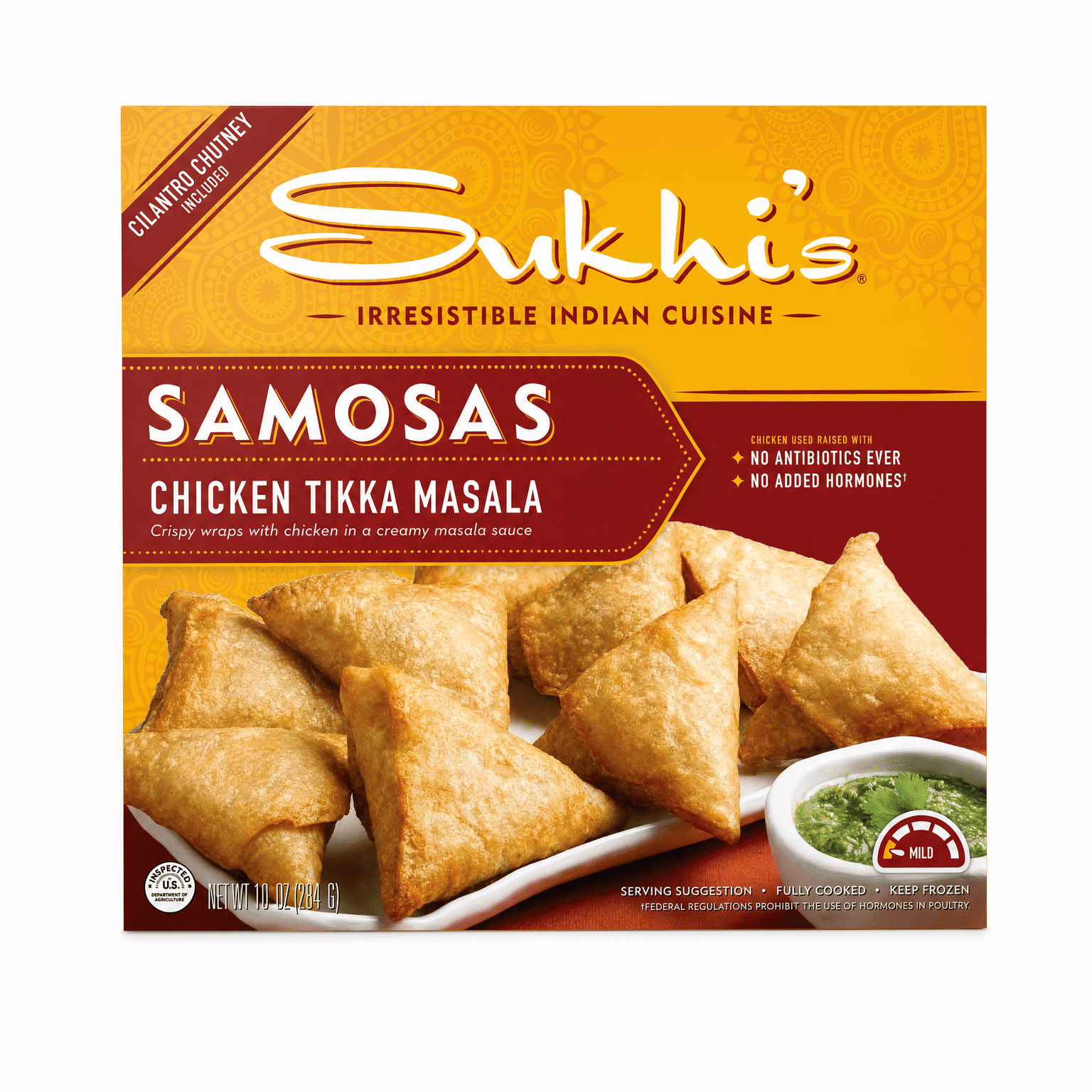 Sukhi's Indian Chicken Tikka Masala Samosa, Frozen 284 g 10 oz