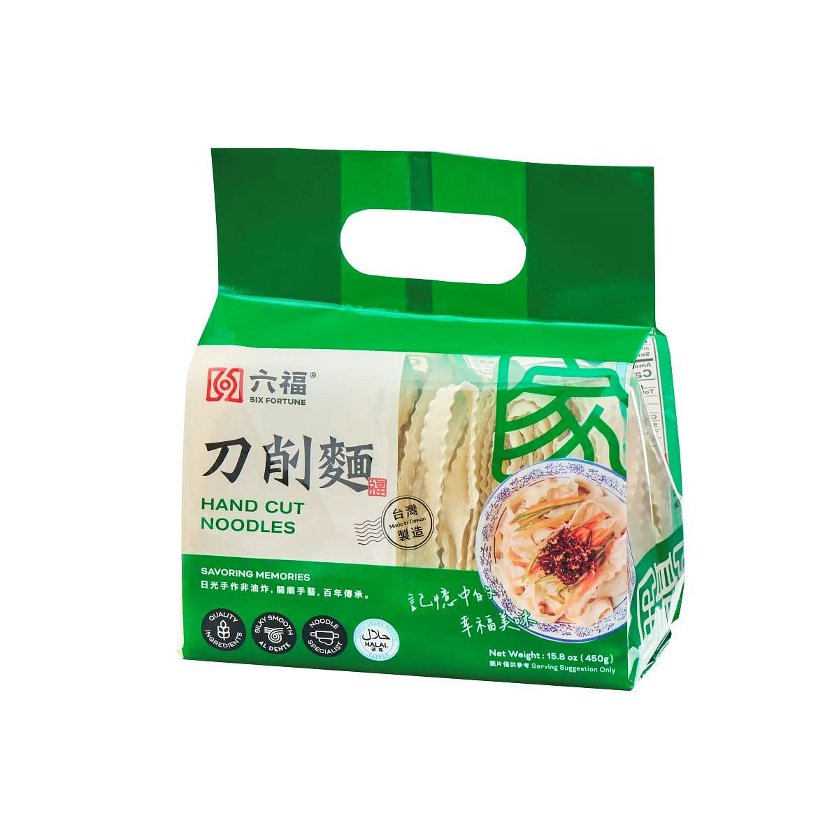Six Fortune Dried Noodle Dao Shiao Noodle 450 g