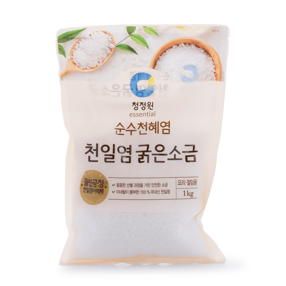 청정원 천일염굵은소금 2.2 파운드*12 팩