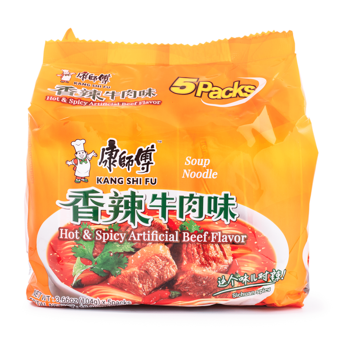 康師傅 香辣牛肉味 五連包 520 克