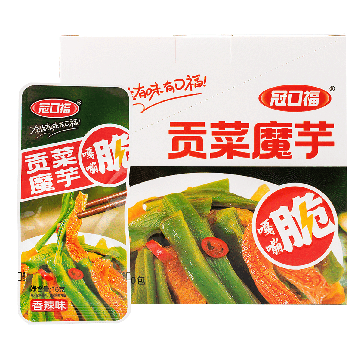 Guankoufu ก้านผักกาดหอมบุก รสเผ็ด 15 g*20 each