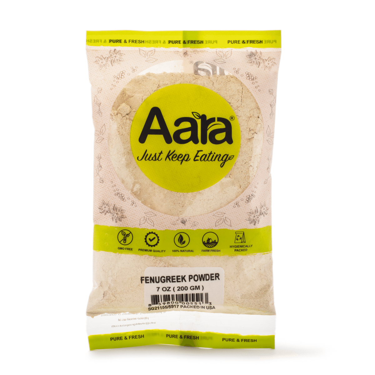 Polvo de Fenogreco (Methi) Aara 7 oz