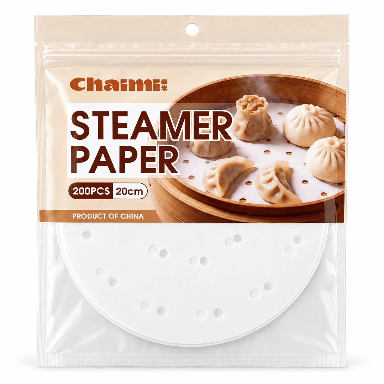 Chaimi Steamer Paper - 20cm (8 Inch), 200 Count 1 count