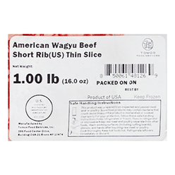 American Kobe Beef Boneless Short Rib Slices 1 lb