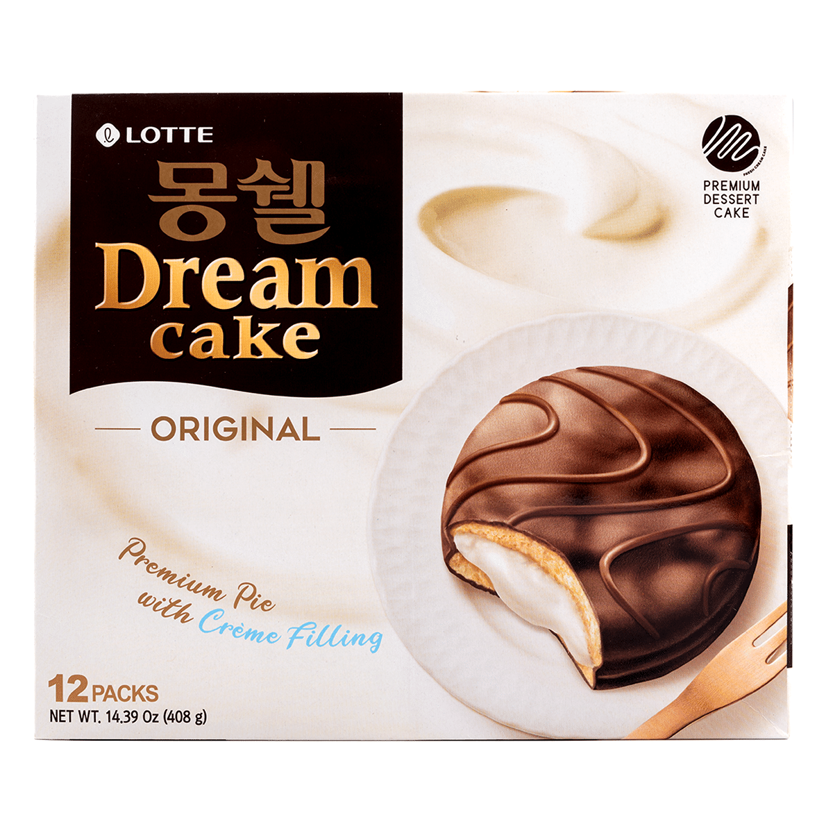 乐天 Dream Monchel 可可鲜奶油蛋糕(12个/盒) 384 克*8 包