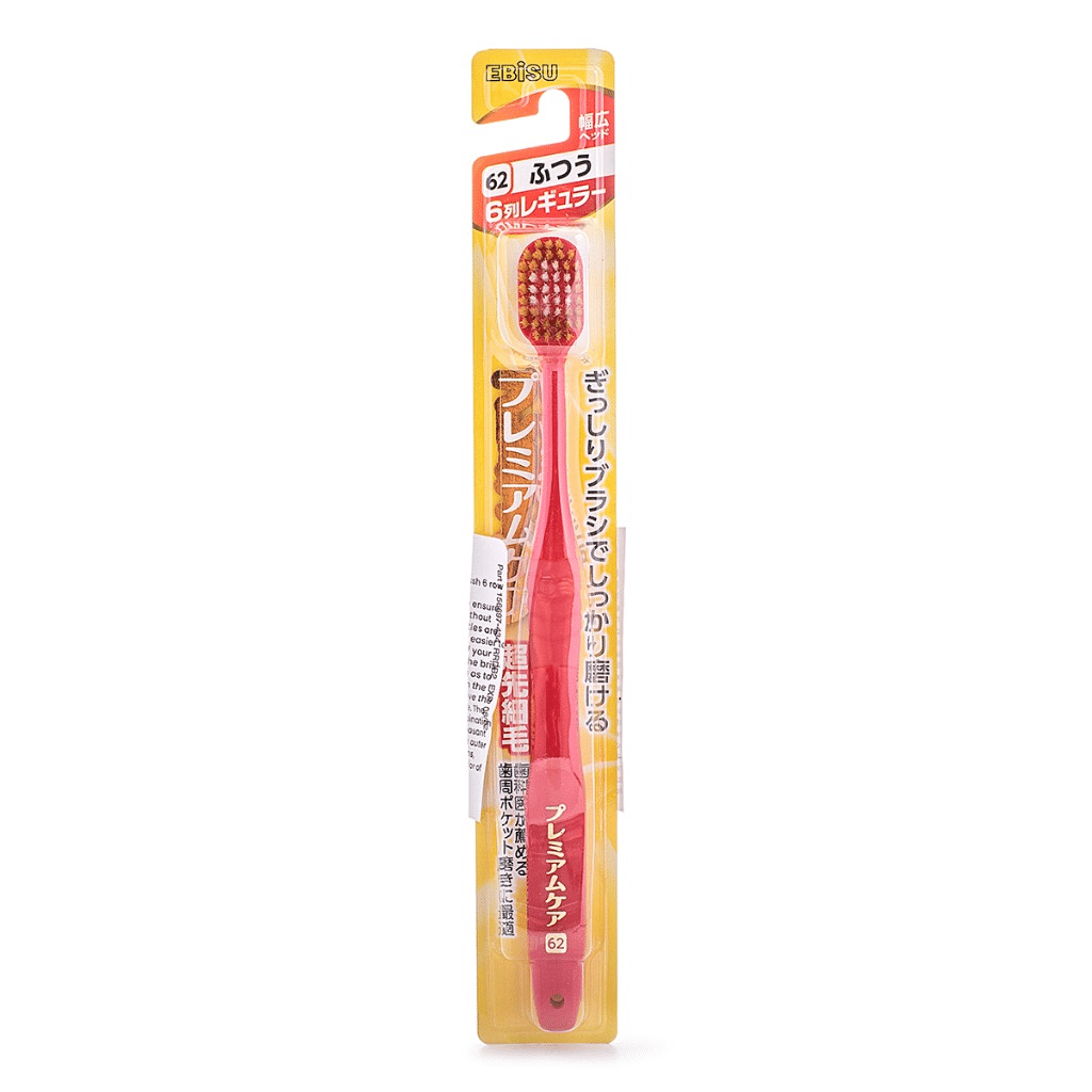 Ebisu Premium Care Toothbrush 6 Row Regular (Random Color) 1 each