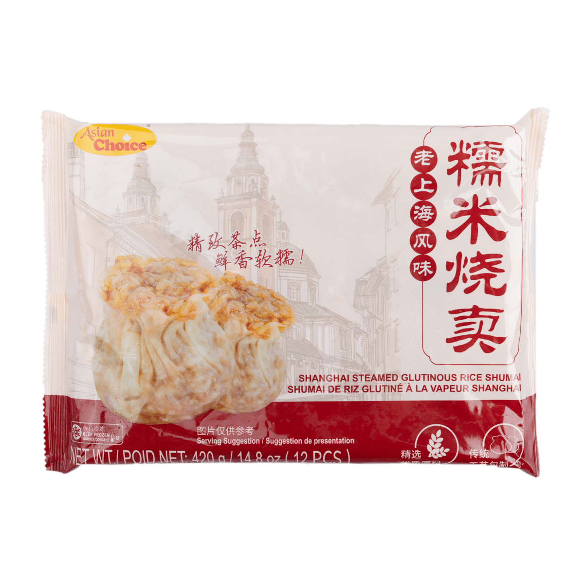 Asian Choice Shanghai Steamed Glutinous Rice Shumai 12pc Frozen 420 g