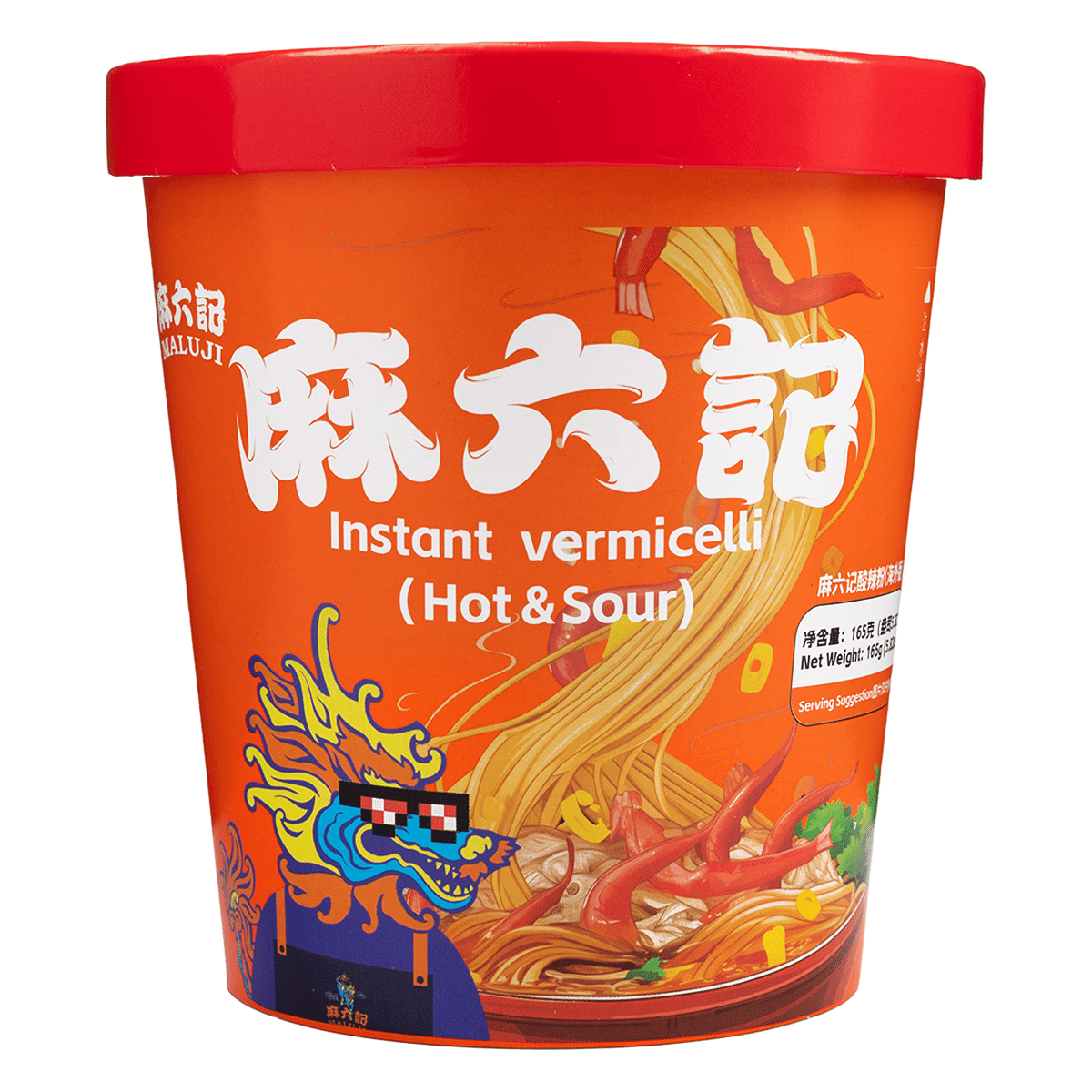 Ma Liu Ji Instant Vermicelli Spicy and Sour 165 g*24 pack