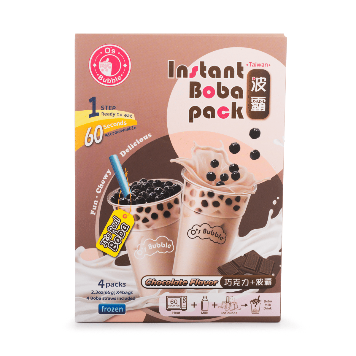 Kit de Boba de Chocolate O'S Bubble 4P 9.2 onza(s)