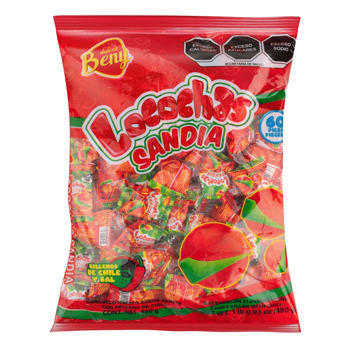 Beny Locochas Caramelo duro sabor sandía 480 gramo(s)