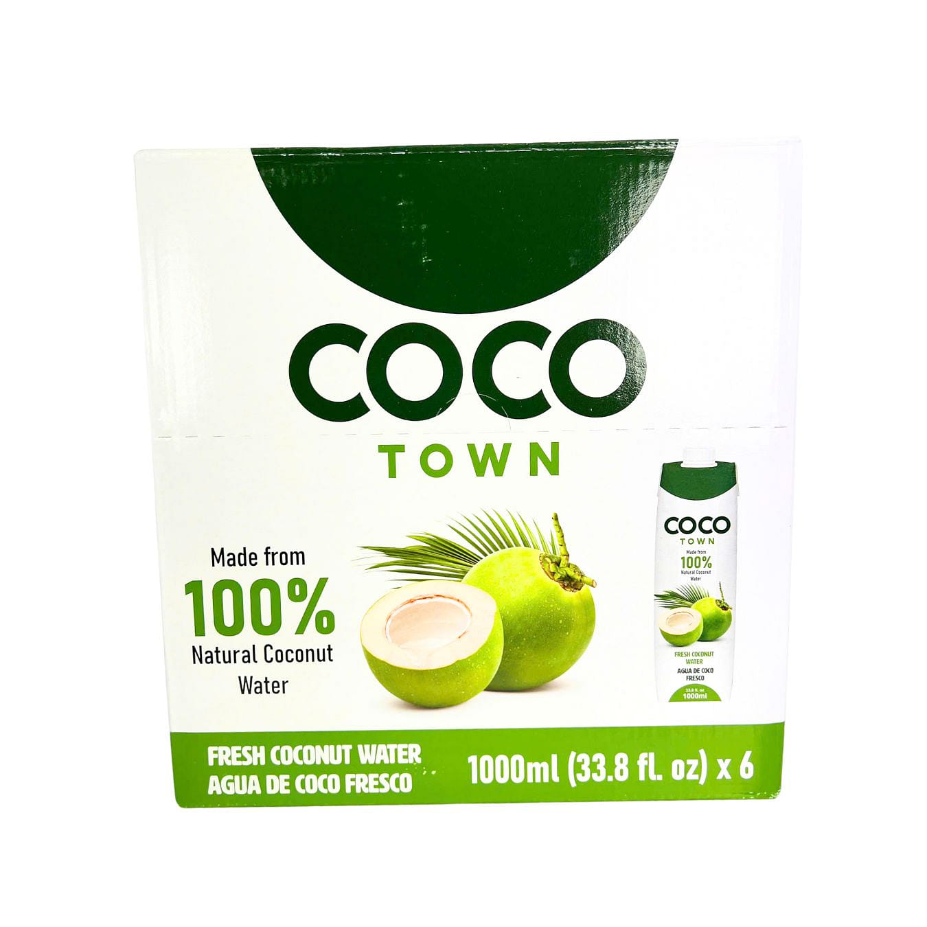 Cocotown 100% Natural Coconut Water 33.8 fl.oz*6 boxes