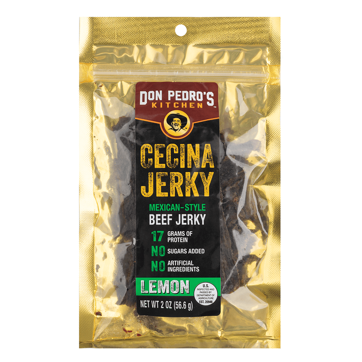 Carne bovina seca Don Pedro's sabor limão 2 oz