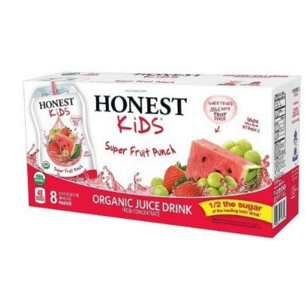 Honest Kids Organic Kids Juice Drinks, Super Fruit Punch 6.75 fl.oz*8 pack