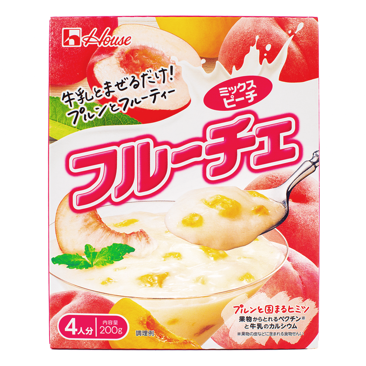 House Fruche Yogurt Mix Peach Flavor 200 g*60 pack