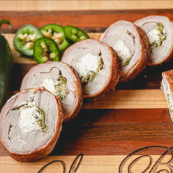 Cajun Style Petite Pork Tenderloin stuffed with Jalapenos and Cream Cheese 14 oz