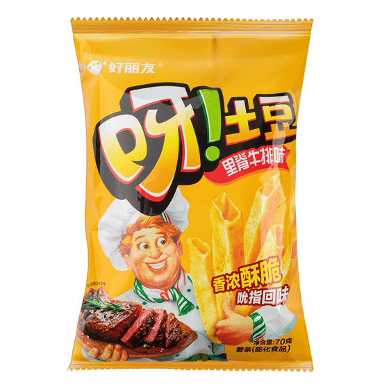 weee_snack_Fry Cut Potato Chips, Steak Flavor 70 g