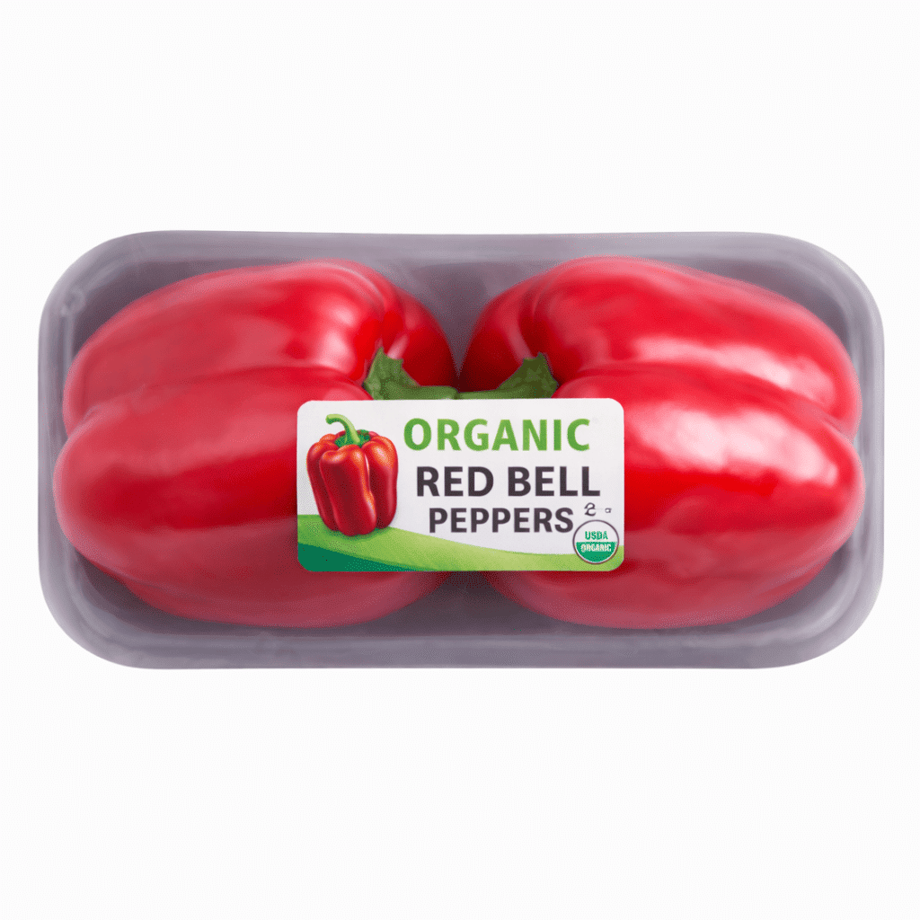 Organic Red Bell Peppers 2 count
