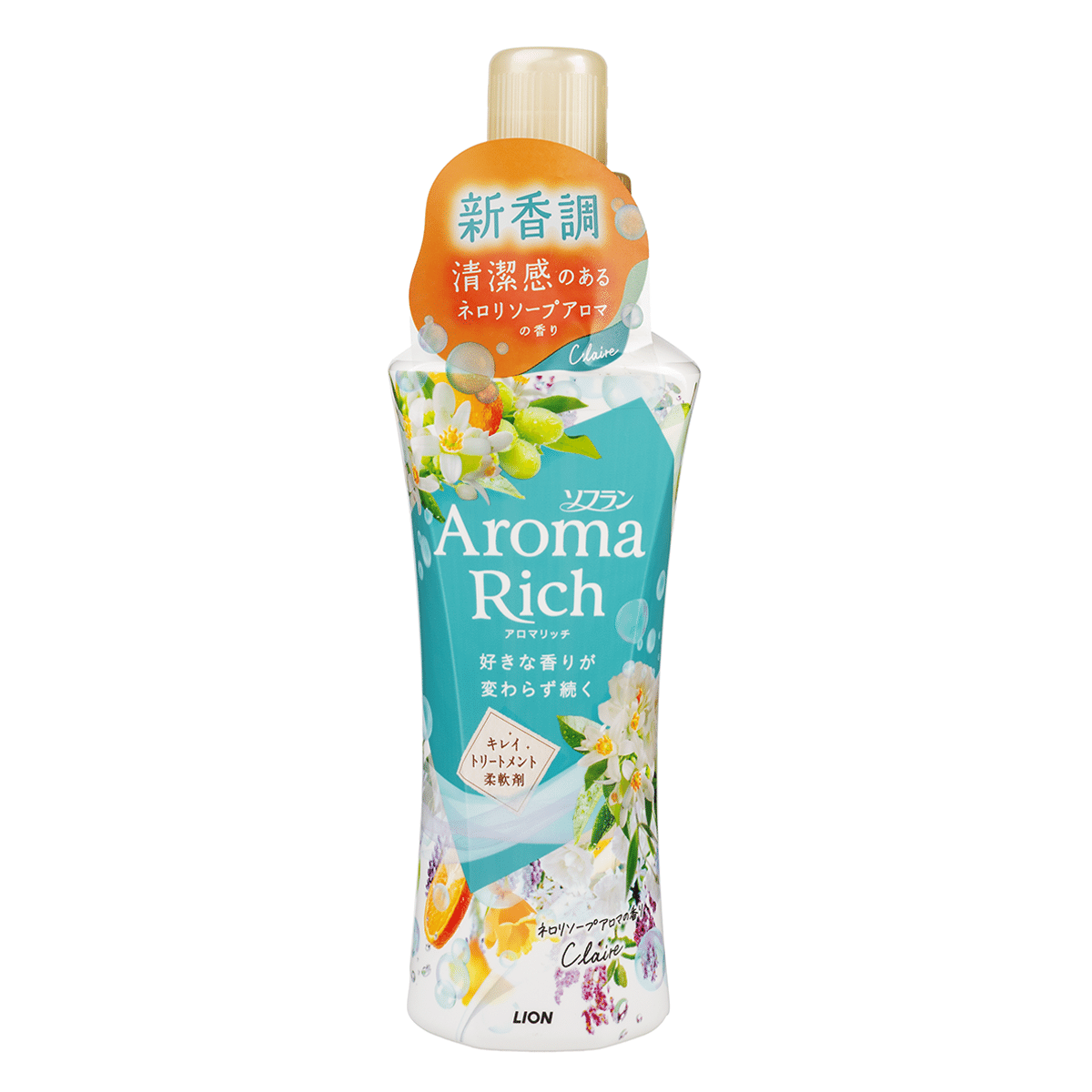 Lion 소프란 아로마 리치 클레어 네롤리 솝 아로마 섬유유연제 480 밀리리터