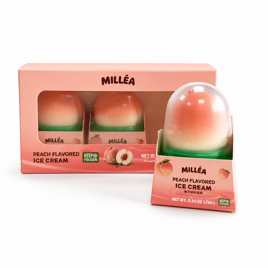 Millea 복숭아맛 아이스크림 3입 225 그램
