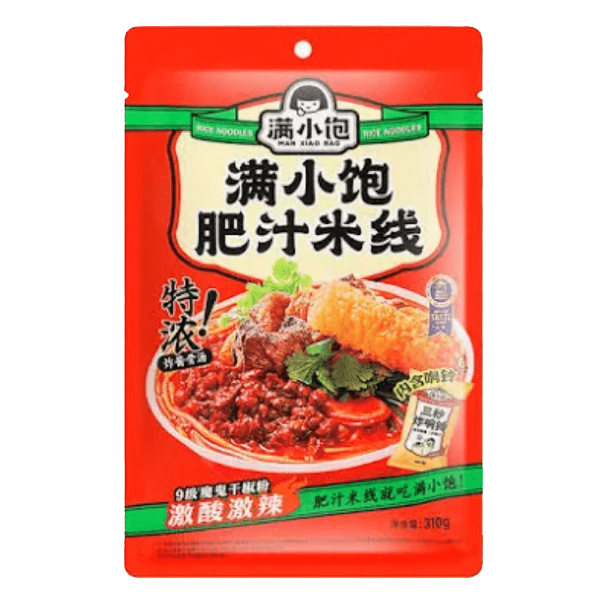 Man Xiao Bao Fatty Broth Rice Noodles 310g 310 그램*24 팩