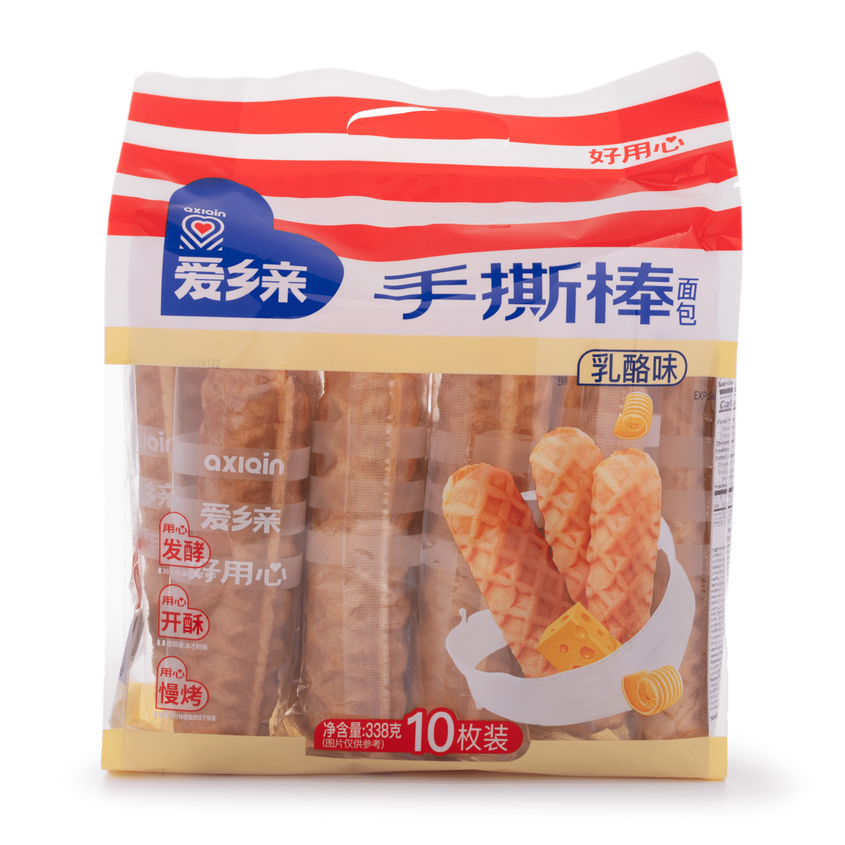 Pan Aixiangqin con Relleno de Queso 10 piezas 338 gramo(s)