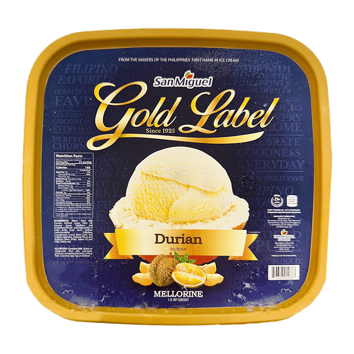 San Miguel Gold Label helado de durián 50.72 onza(s)