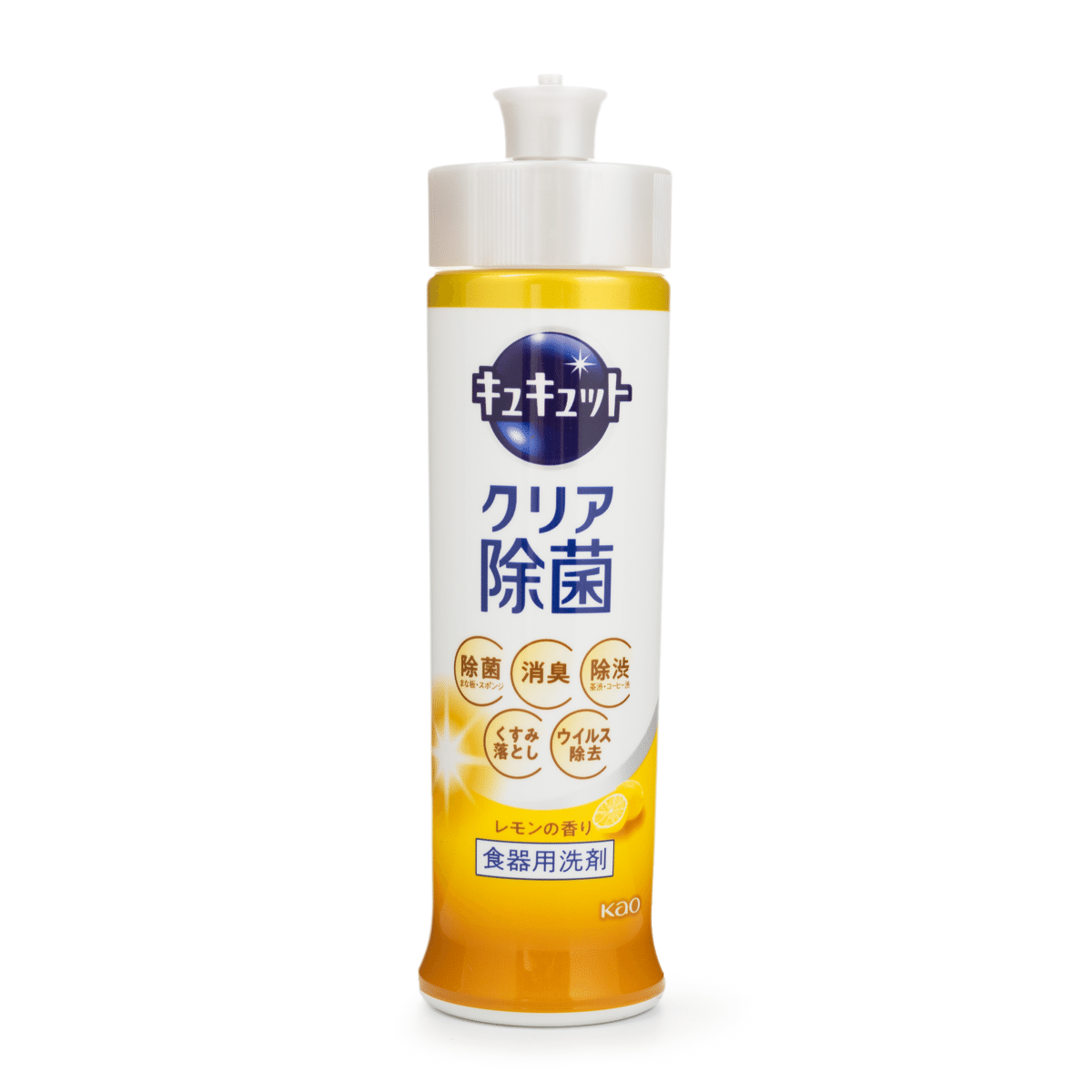 Kao Cucute Fruit and Vegetable Dishwashing Detergent, Lemon Scent 240 ml