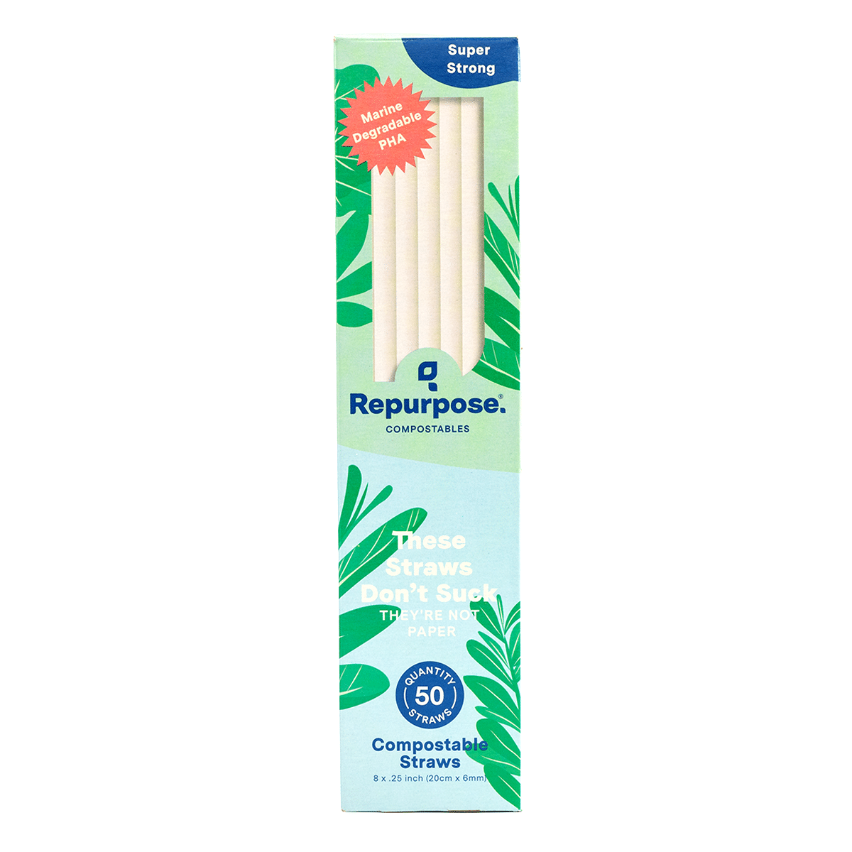 Repurpose Compostable Straws, 50ct 1 box