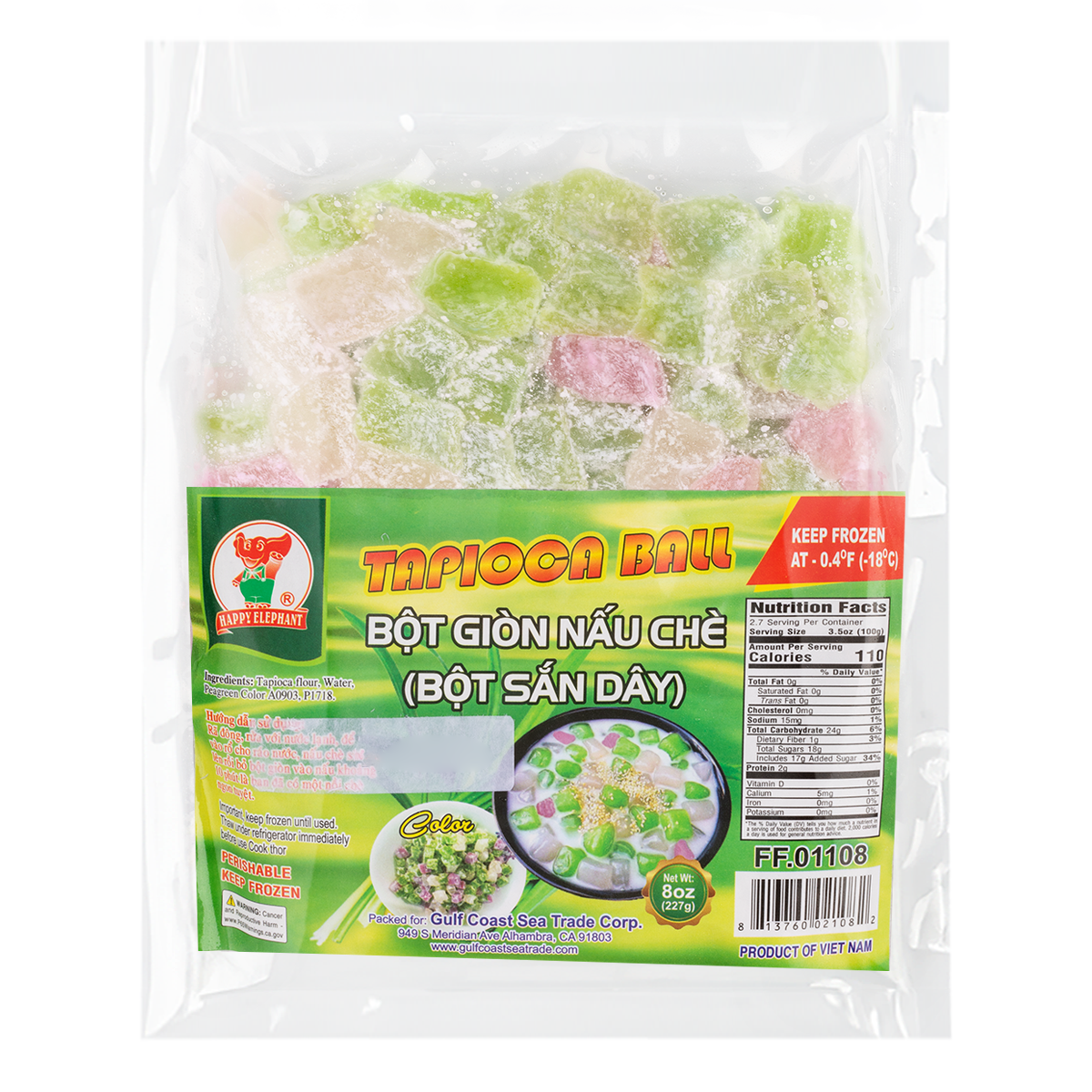 Happy Elephant Tapioca Balls, Frozen 8 oz
