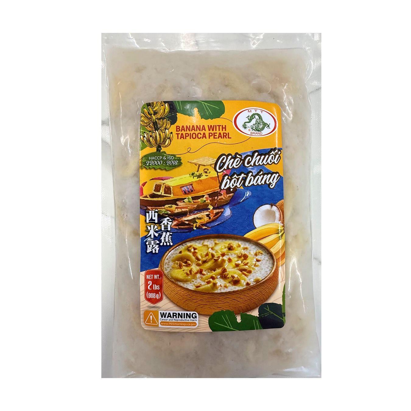 Sobremesa congelada de banana com pérolas de tapioca MTT 2 lb
