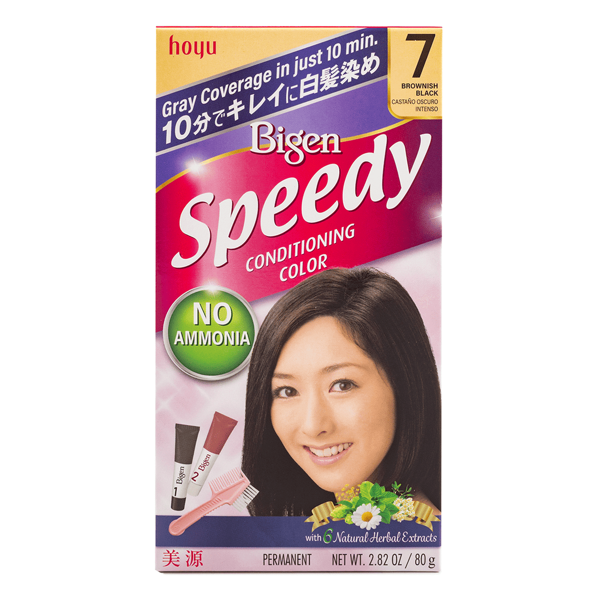 Hoyu 비겐 스피디 헤어 컬러 #07 브라운 블랙 1 케이스