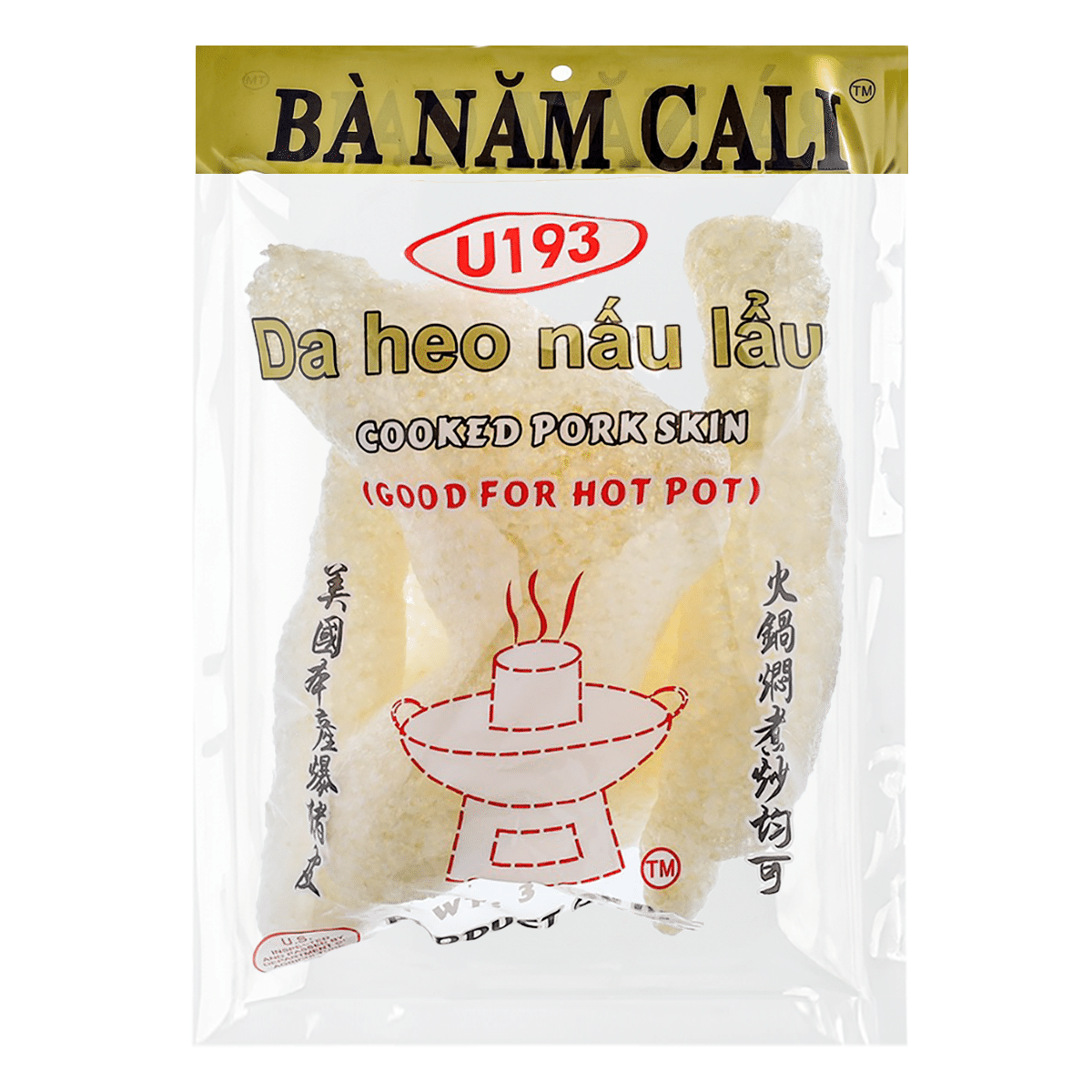 Ba Nam Cali 핫팟용 건돼지껍데기 3 온스