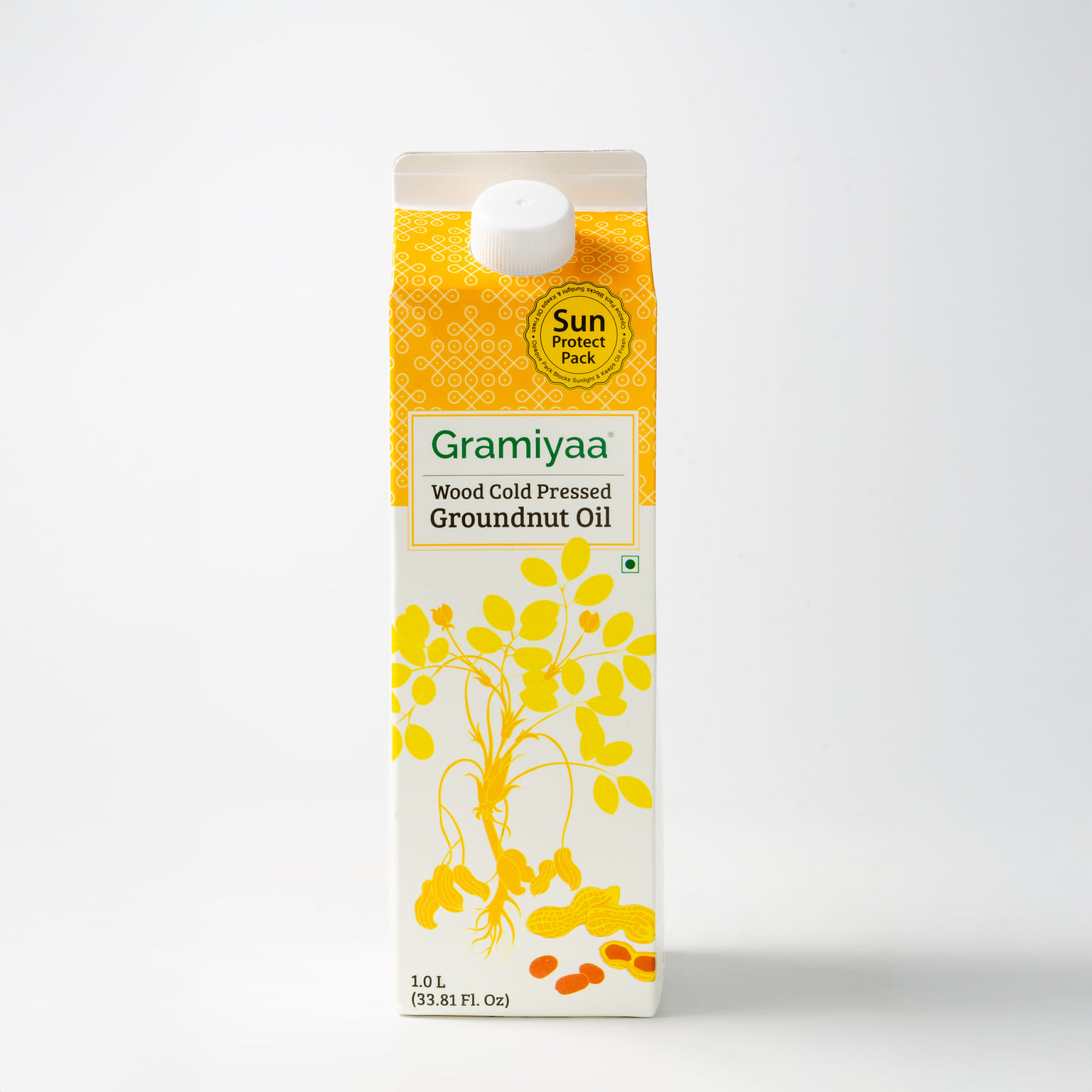 Óleo de amendoim virgem prensado a frio Gramiyaa 33.8 fl.oz