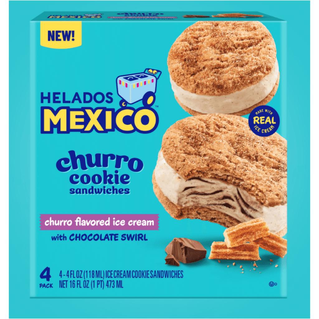 Helados Mexico 츄러스 쿠키 아이스크림 샌드위치 16 온스