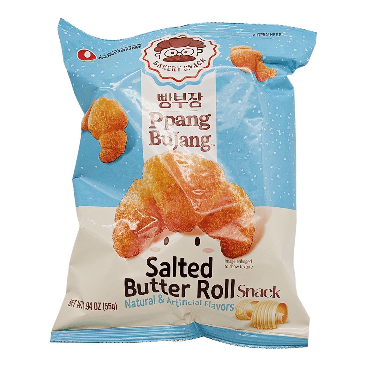 Bánh cuộn bơ mặn Ppang Bujang Nongshim 55 g