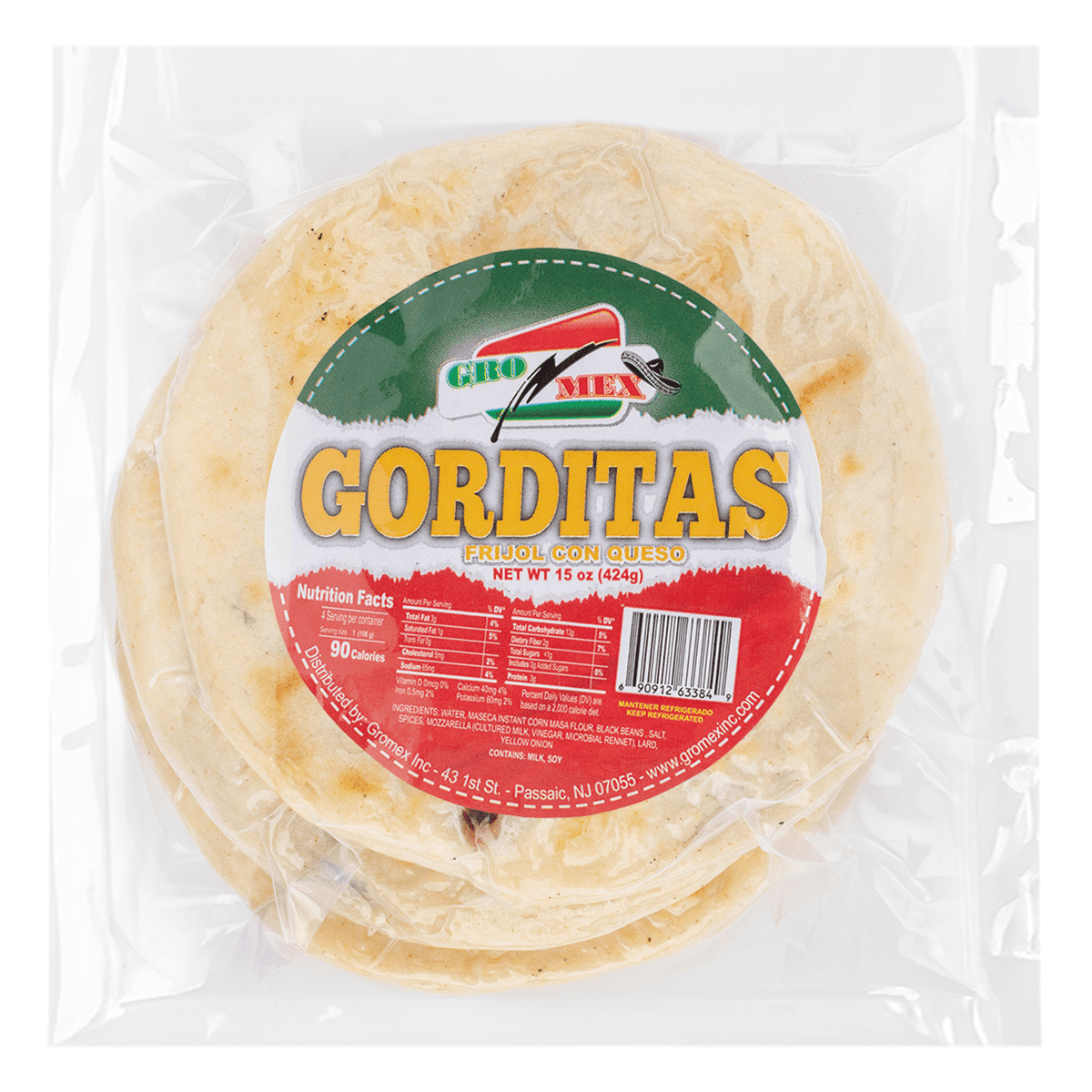 Gromex Gorditas Frijo/Queso 15 onza(s)